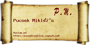 Pucsek Miklós névjegykártya