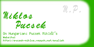 miklos pucsek business card